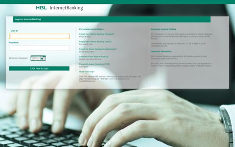 HBL | Internet Banking - ibank.hbl.com