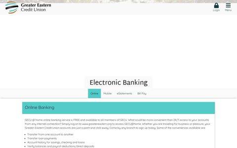 Electronic Banking - GECU