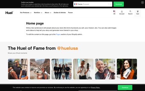 Home page – Huel