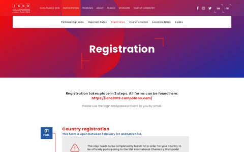 Registration - IChO 2019