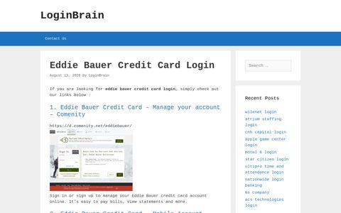 eddie bauer credit card login - LoginBrain