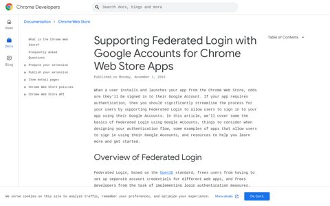 Supporting Federated Login with Google Accounts for Chrome ...