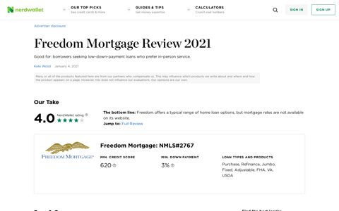 Freedom Mortgage Review 2020 - NerdWallet