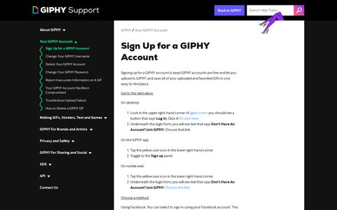 Sign Up for a GIPHY Account – GIPHY