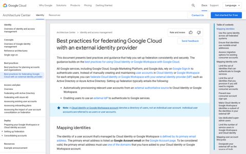 Best practices for federating Google Cloud with an external ...