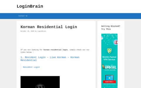 Korman Residential - Resident Login - Live Korman - Korman ...