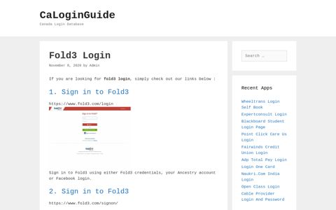 Fold3 Login - CaLoginGuide