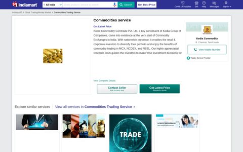 Commodities service, Commodities Trading Service - Kedia ...