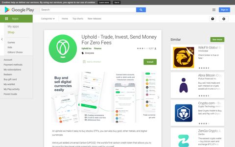 Uphold - Trade, Invest, Send Money For Zero Fees - Apps on ...