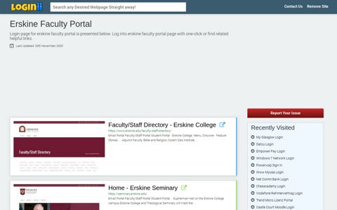 Erskine Faculty Portal - Loginii.com