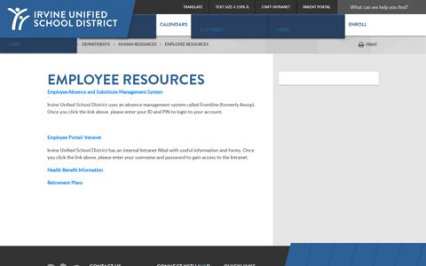 Employee Resources | IUSD.org