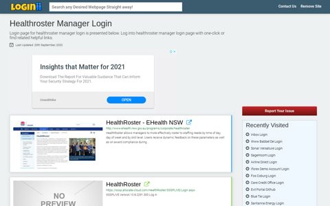 Healthroster Manager Login - Loginii.com
