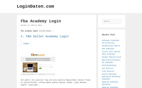 Fba Academy - Fba Seller Academy Login - LoginDaten.com