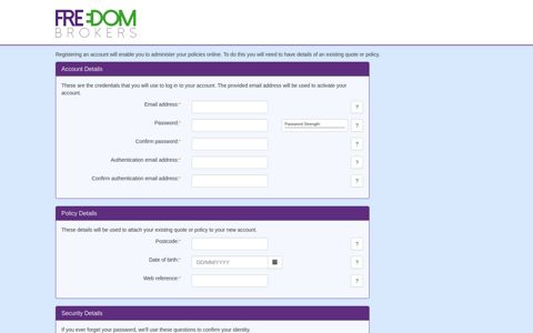 Account Registration - Account Log In - Freedom Brokers