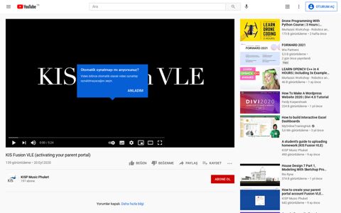 KIS Fusion VLE (activating your parent portal) - YouTube