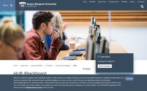 HUB (Blackboard) | IT Services | Queen Margaret University