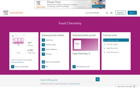 Food Chemistry | Journal | ScienceDirect.com by Elsevier