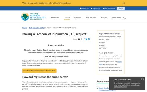 Making a Freedom of Information (FOI) request
