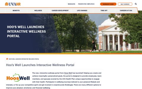 Hoo's Well Launches Interactive Wellness Portal | UVA HR
