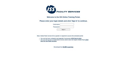 the ISS Online Training Portal. Please enter your login ... - ELMO