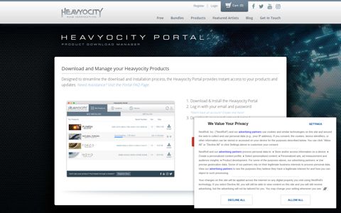 Heavyocity Portal: Download & Manage Your Products