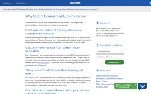 Why GEICO Commercial Auto Insurance? | GEICO