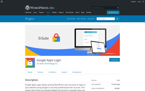 Google Apps Login – WordPress plugin | WordPress.org