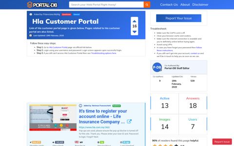 Hla Customer Portal