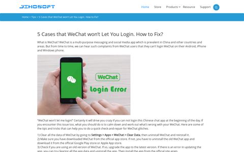 How to Fix WeChat Login Problem? - Jihosoft