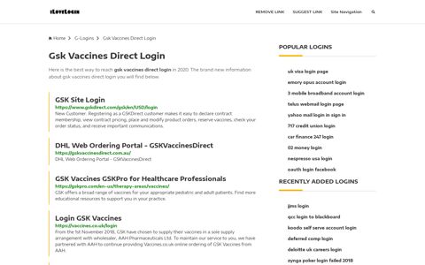 Gsk Vaccines Direct Login ❤️ One Click Access - iLoveLogin