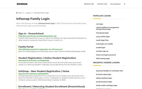 Infosnap Family Login ❤️ One Click Access - iLoveLogin