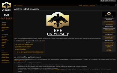Applying to EVE University - EVE University Wiki