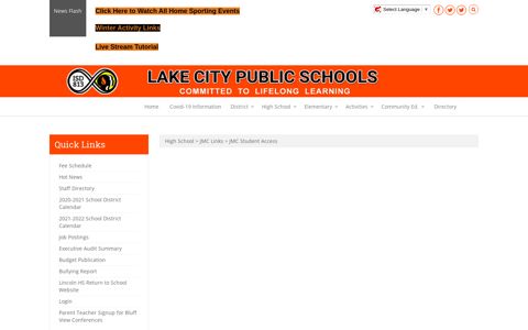 JMC Student Access - Lake City Public Schools
