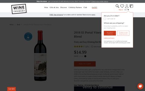 2018 El Portal Red Blend | California | Wine ... - Wine Insiders