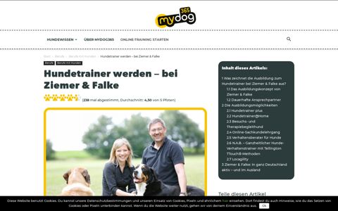 Hundetrainer werden – bei Ziemer & Falke › mydog365 Magazin