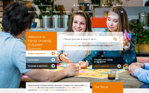 Welcome to Hanze University of Applied Sciences