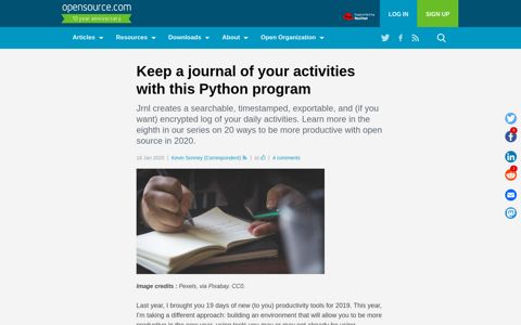 Keep a journal of your activities with this Python program ...