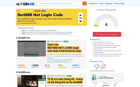 Ibet888 Net Login Code