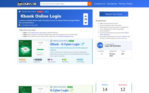 Kbank Online Login - Logins-DB
