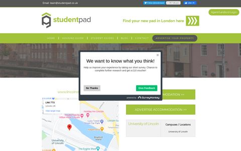 Student Accommodation at University of Lincoln ~ Studentpad