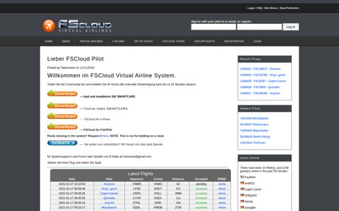 FSCloud Virtual Airlines: Welcome