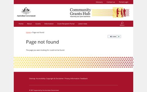 Grant Recipient Portal - Community Grants Hub