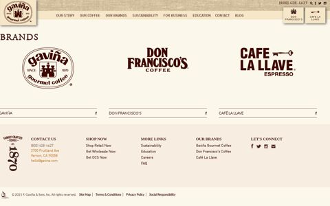 Brands | Gavina Coffee