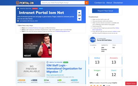 Intranet Portal Iom Net - Portal-DB.live
