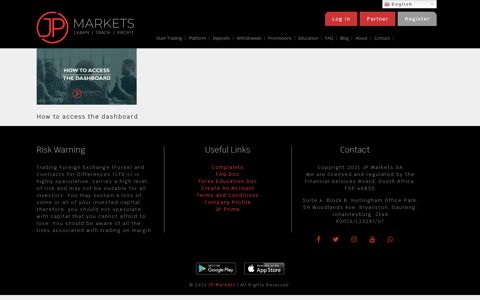 How to access the dashboard | JP Markets
