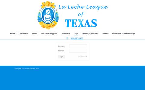 Site Login – La Leche League of Texas
