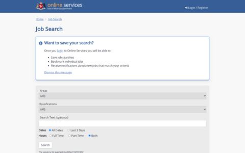 Job Search - Online Services Isle of Man Government