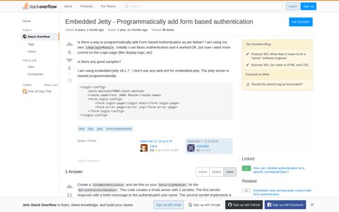 Embedded Jetty - Programmatically add form based ...