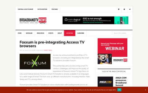 Foxxum is pre-integrating Access TV browsers