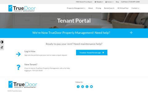 Tenant Portal Login - TrueDoor Property Management in ...